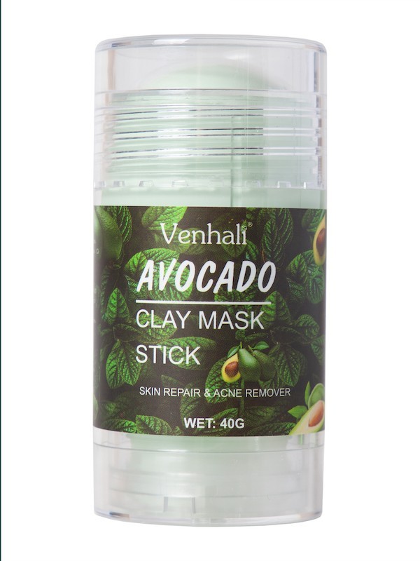 Venhali Глиняная маска стик для глубокого очищения и сужения пор с маслом авокадо  40 гр