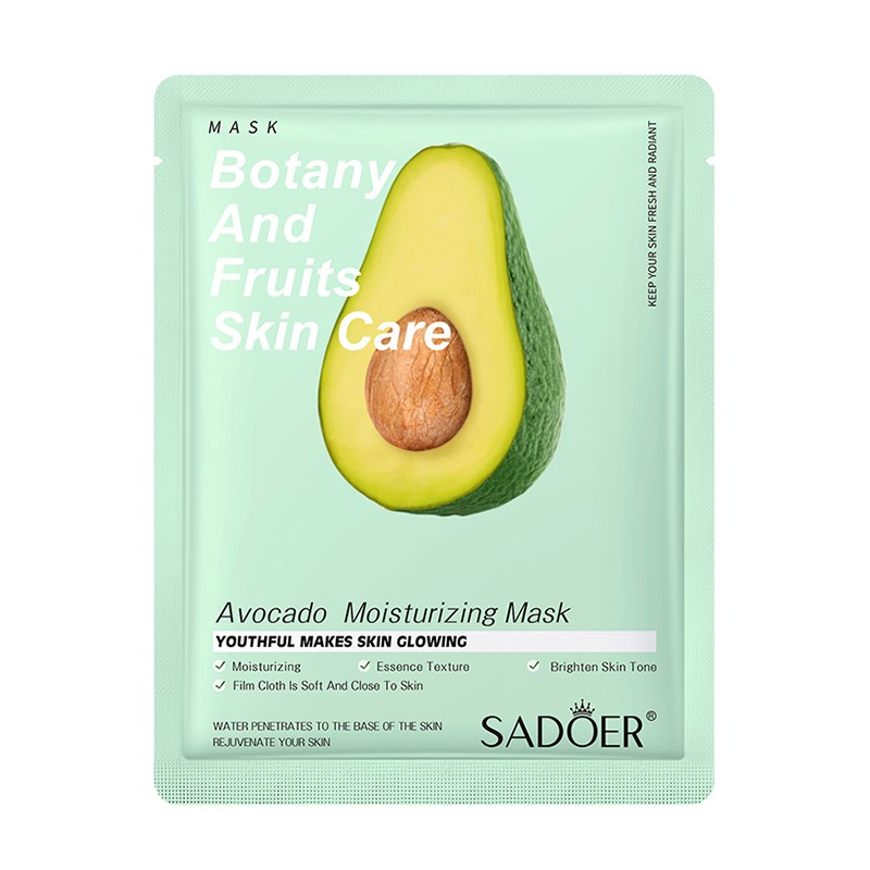 SADOER Питательная тканевая маска для лица с экстрактом авокадо