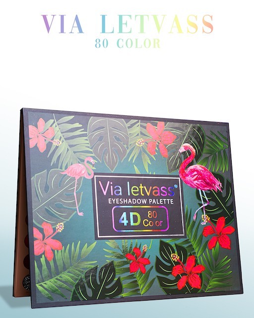 Тени для век Via Letvass 80 colors матовые+сатиновые