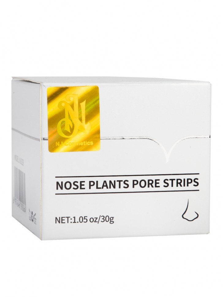 NJ Белая маска от черных точек  Plants Pore Strips 30g+60 стикеров в подарок
